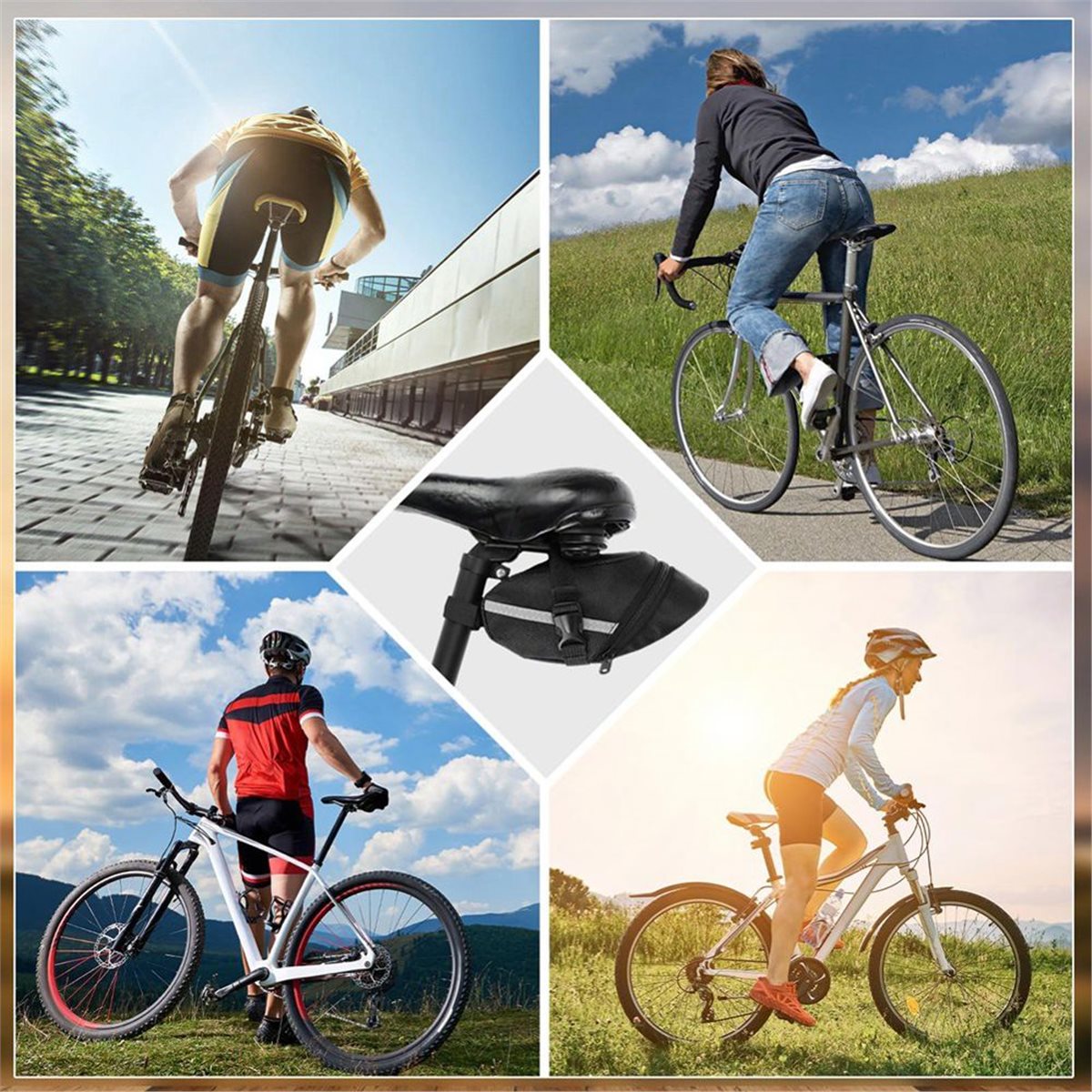 B72ABG 2 Pack Bike Seat Bag, B - Saddle Bag Under Seat recension och pris
