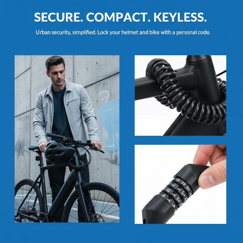 New Motorcycle Bicycle Anti-Th - Chain Lock Combination recension och pris