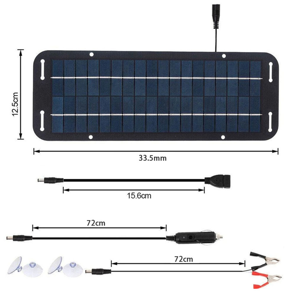 12V Monocrystalline Solar Pane - Usb Charger Dynamo recension och pris