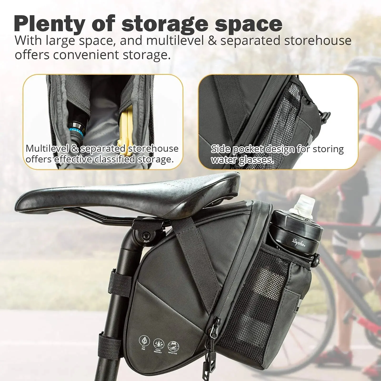 Bike Saddle Bag Waterproof Bik - Saddle Bag Under Seat recension och pris