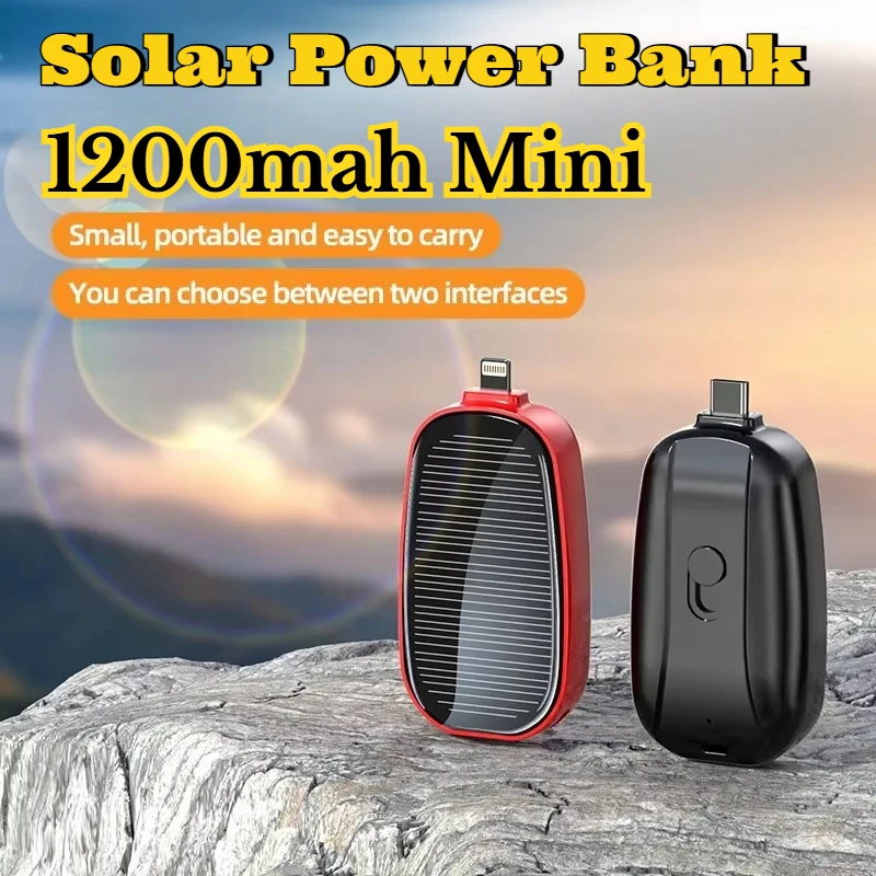 1200mAh Solar Mini Power Bank  - Usb Charger Dynamo recension och pris