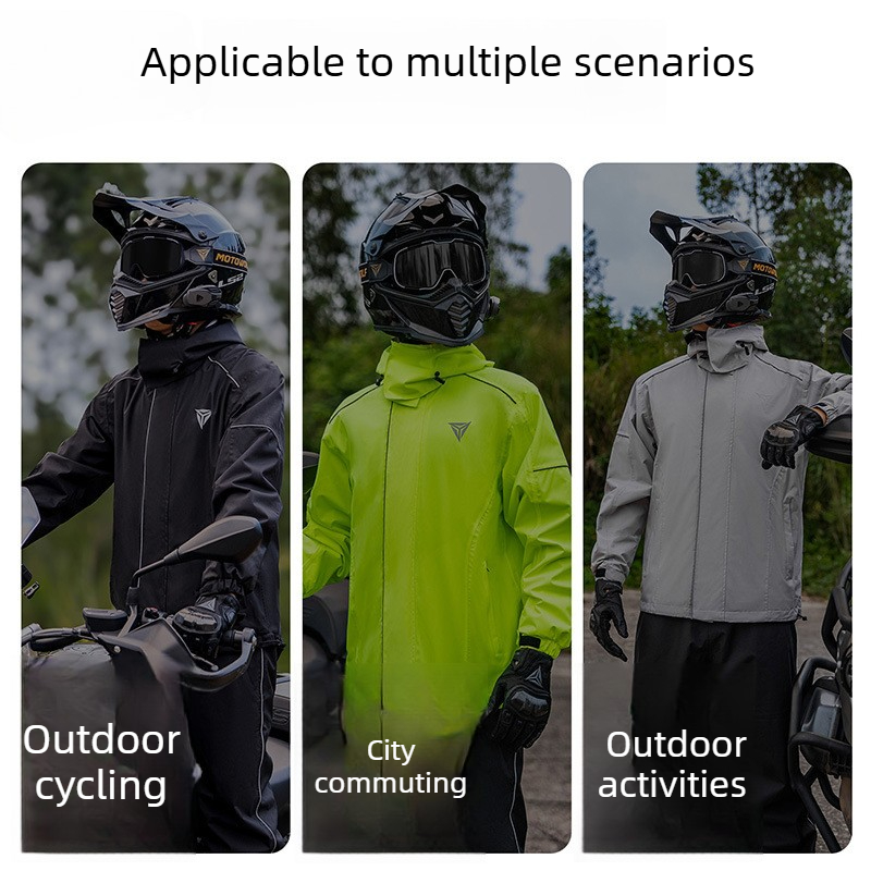 Motorcycle Rain Suit Waterproo - Cycling Commuter Rain Jacket recension och pris