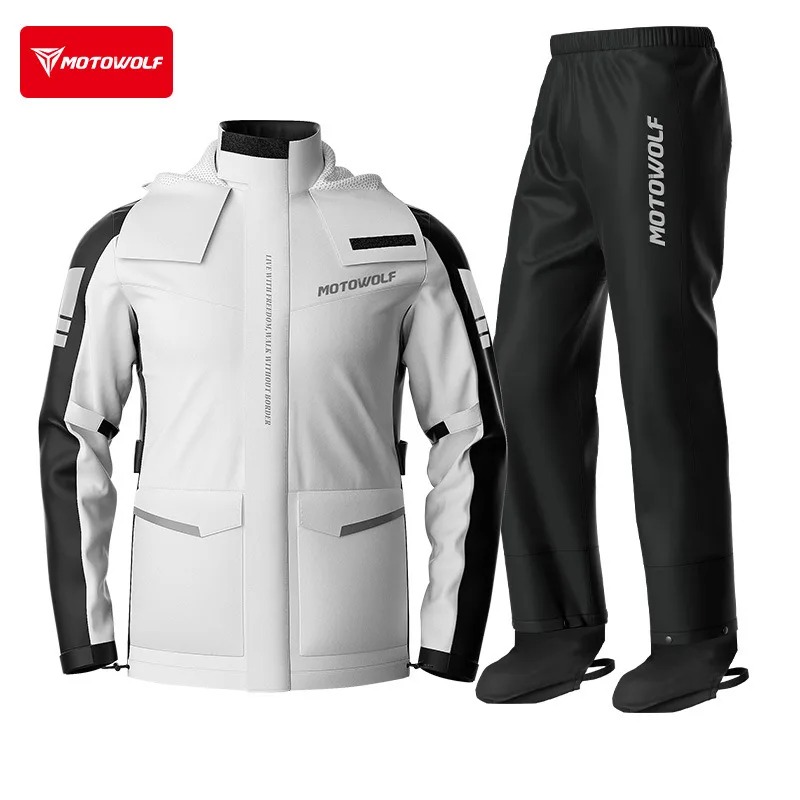 Motowolf Reflective Motorcycle - Cycling Commuter Rain Jacket recension och pris