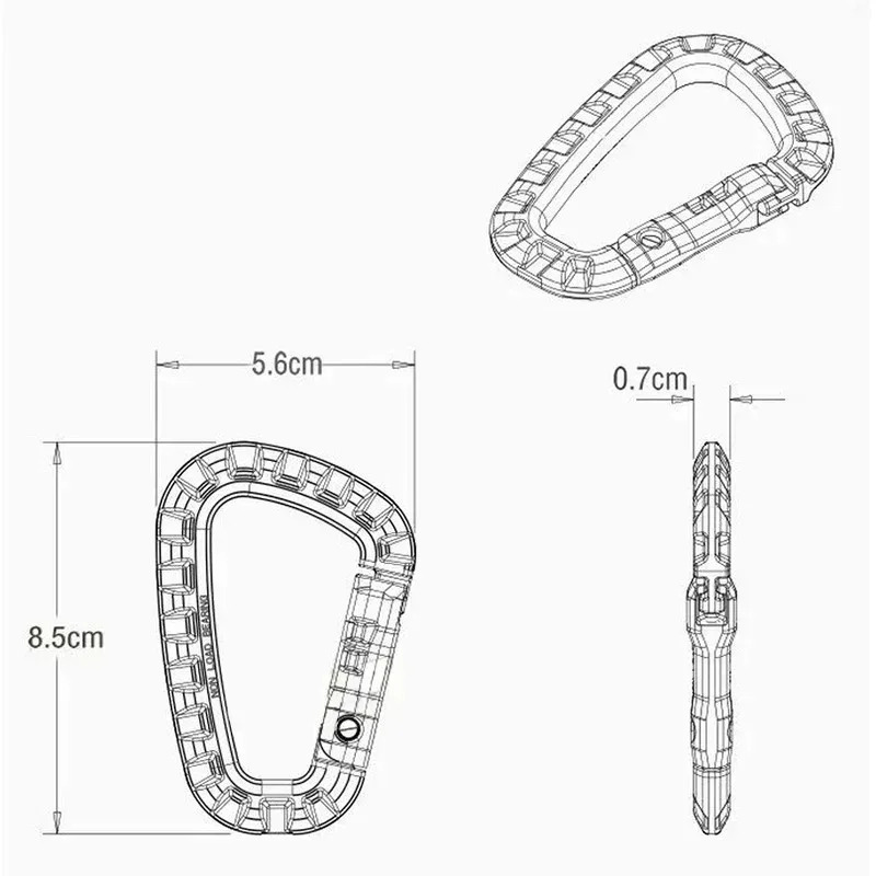 2/5/16Pcs Tactical Carabiner S - Chain Lock Combination recension och pris