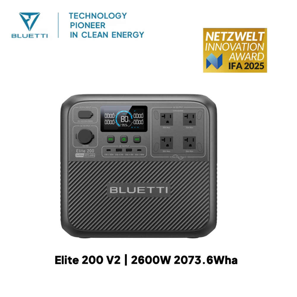 【Renew】BLUETTI Elite 200 V2 Po - Usb Charger Dynamo recension och pris