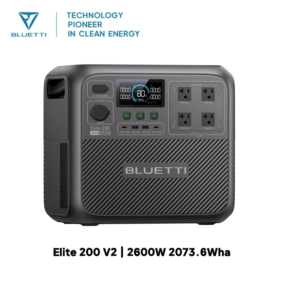 【Renew】BLUETTI Elite 200 V2 Po - Usb Charger Dynamo recension och pris