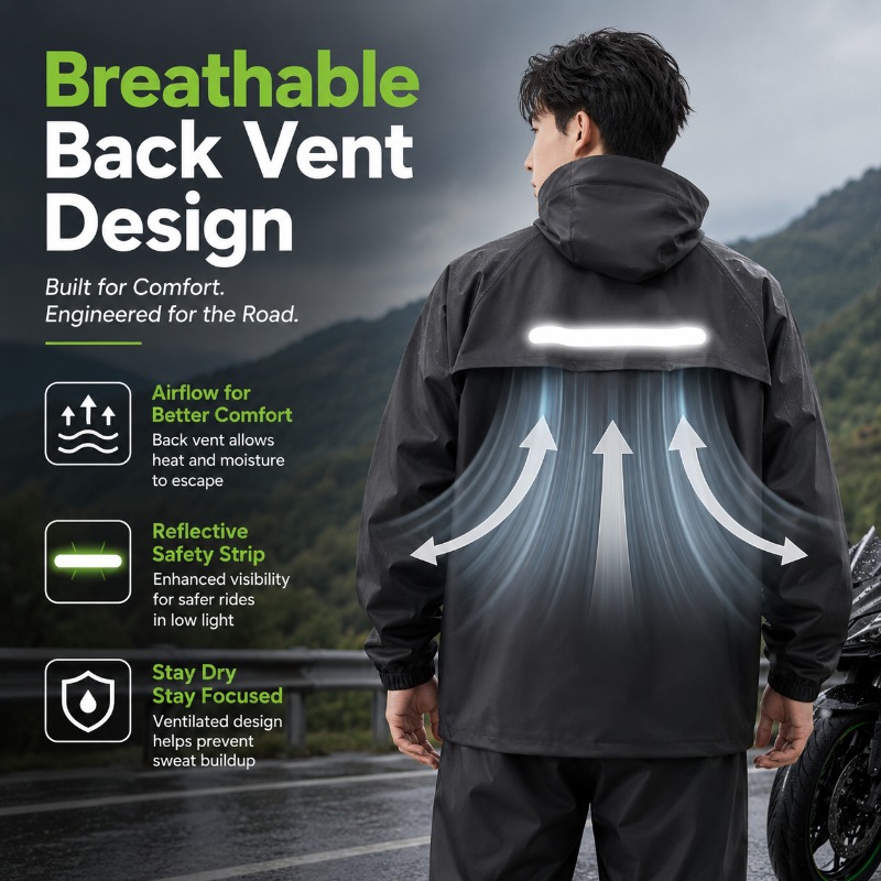 Unisex 2-Piece Waterproof Cycl - Cycling Commuter Rain Jacket recension och pris